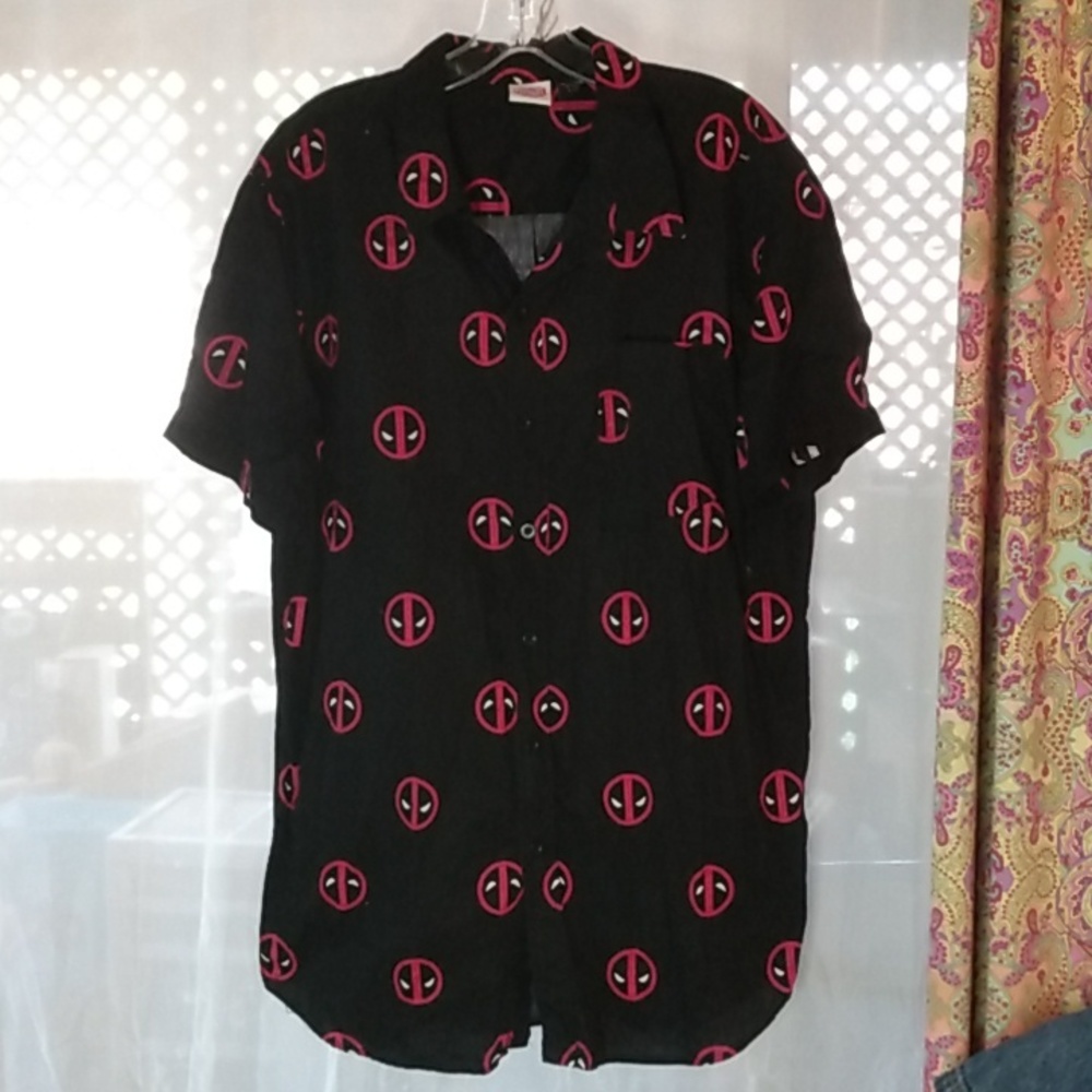 Deadpool Marvel Button Down Shirt